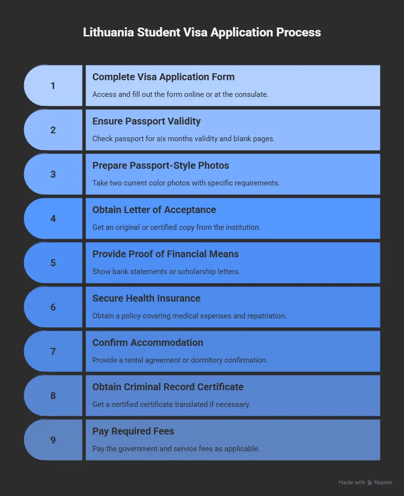 Documents you must have before applying to Lithuanian visa