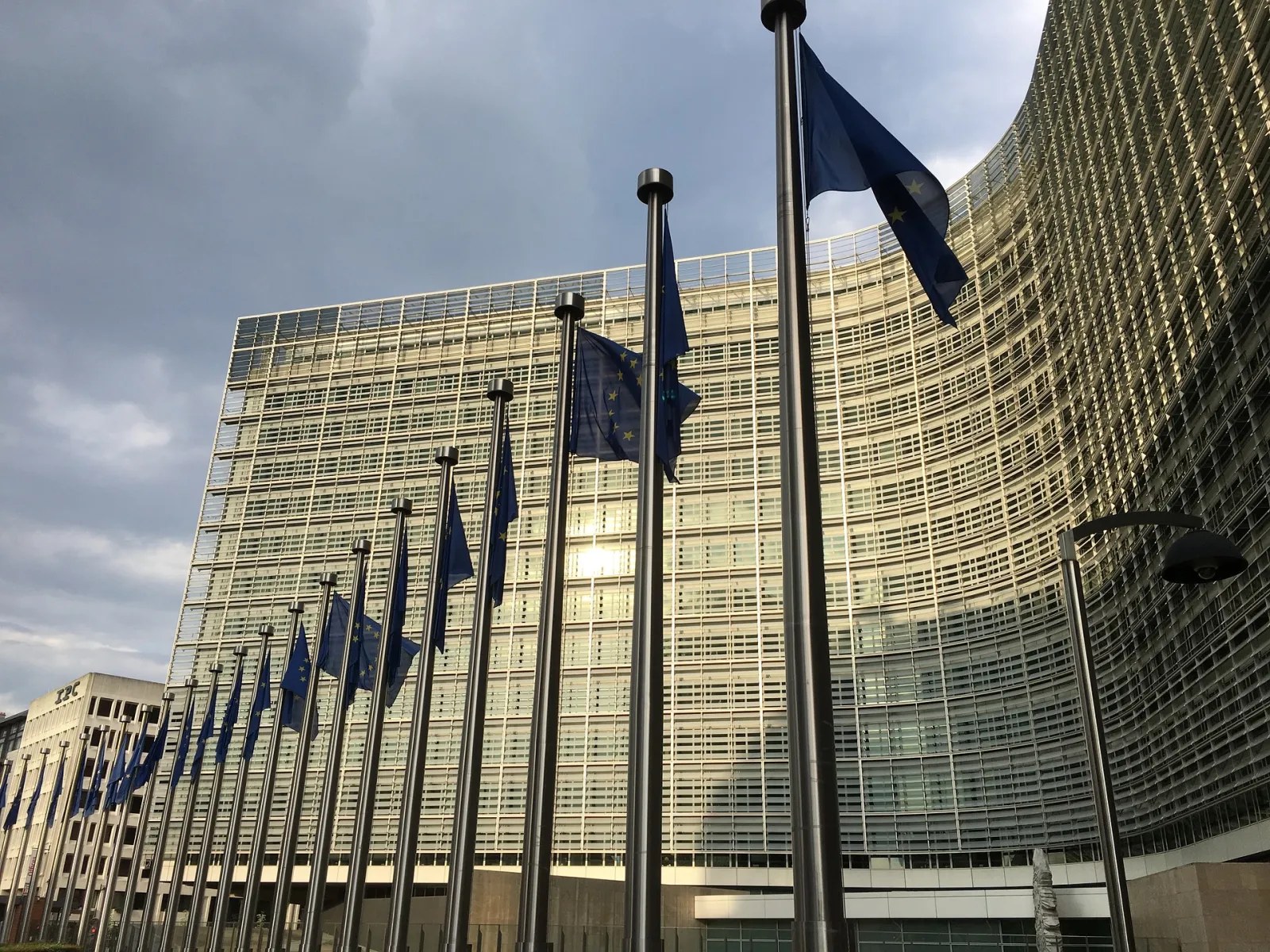 The Berlaymont building in Brussels, headquarters of the European Commission, seen from outside