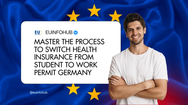 how to switch health insurance from student to work permit germany
